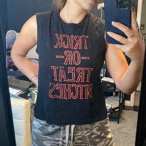 Halloween muscle tee "Trick or Treat Bitches"